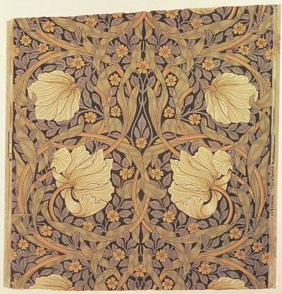 「ピンペルネル」壁紙デザイン、1876 作： William Morris